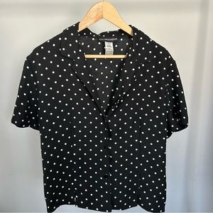 Sag Harbor Petite Polka Dot Shirt